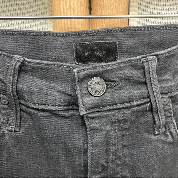 Mother The Swooner Dagger Ankle Fray Jeans in Baa Baa Black Sheep Size 26 - Picture 6 of 16